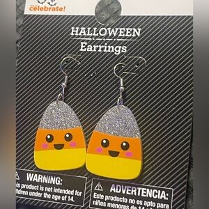 🔴 3/$12 Halloween Cute Candy Corn Earrings! NWT!